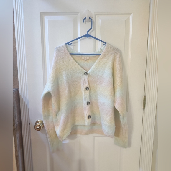 "Oddi" Pastel Rainbow Sweater - Size S/M - Picture 6 of 9